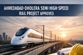 Government of India approved the Ahmedabad (Sarkhej)–Dholera semi high-speed double-line rail project